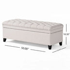 Modern Upholstered Storage Bench for Living Room Entryway