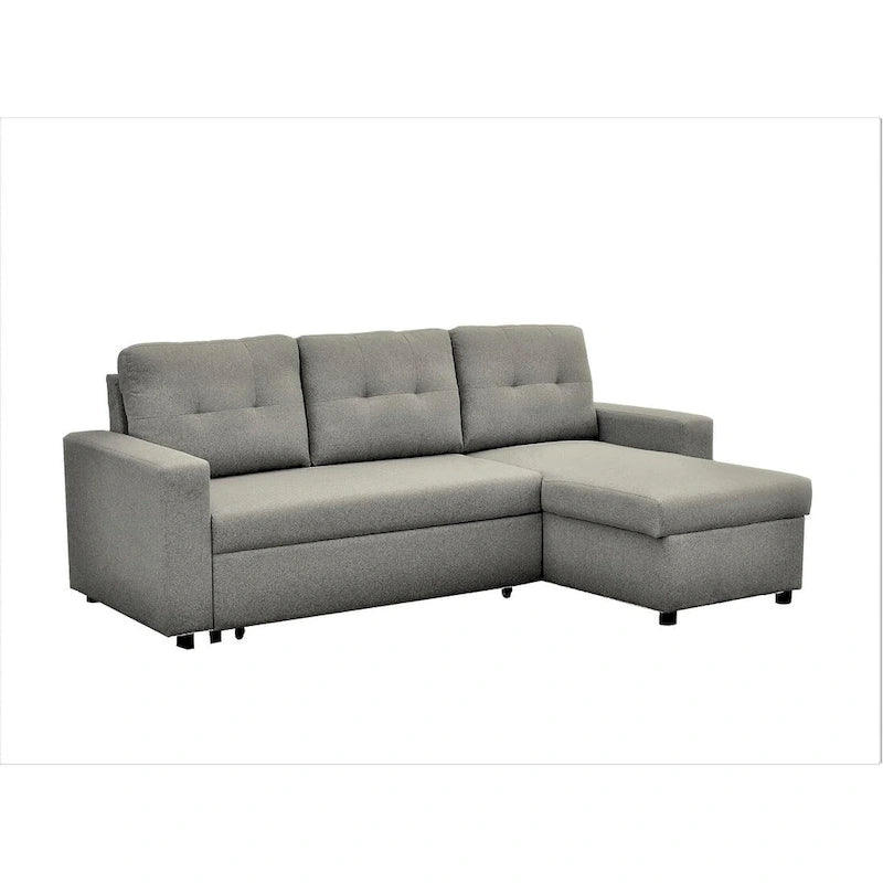 US Pride Furniture 79.92 inch Convertible L-Shaped Sectional Sleeper Sofa Bed Stylish Apartment Furniture