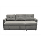 US Pride Furniture 79.92 inch Convertible L-Shaped Sectional Sleeper Sofa Bed Stylish Apartment Furniture