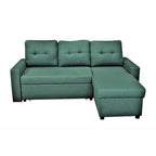 US Pride Furniture 79.92 inch Convertible L-Shaped Sectional Sleeper Sofa Bed Stylish Apartment Furniture