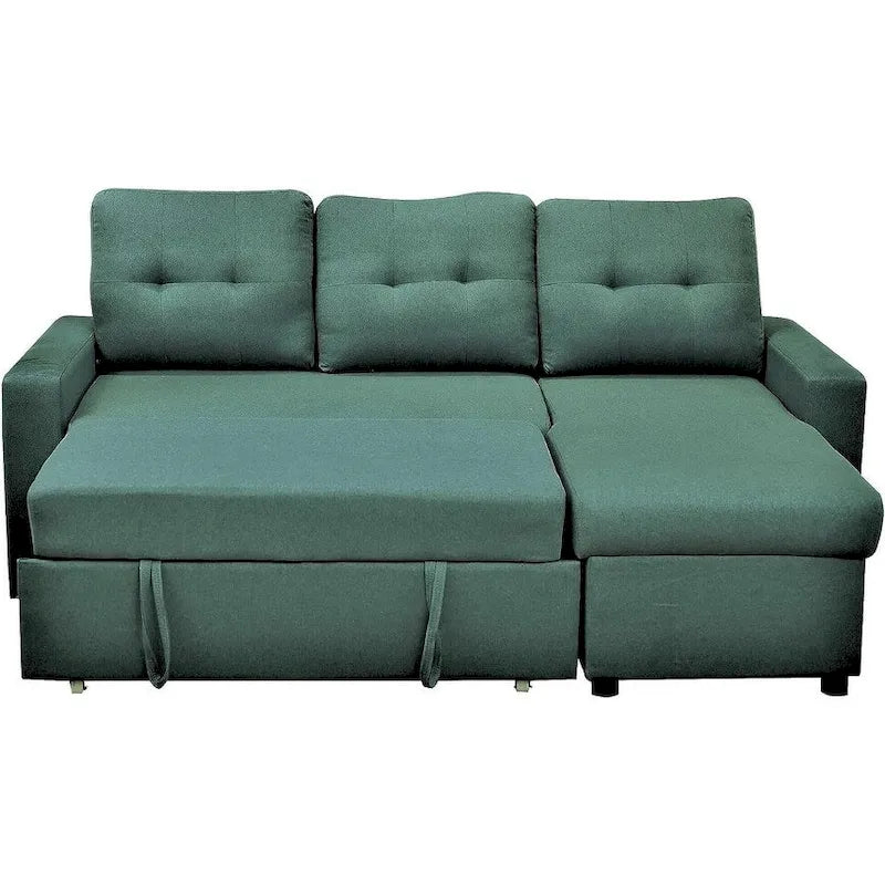 US Pride Furniture 79.92 inch Convertible L-Shaped Sectional Sleeper Sofa Bed Stylish Apartment Furniture