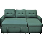 US Pride Furniture 79.92 inch Convertible L-Shaped Sectional Sleeper Sofa Bed Stylish Apartment Furniture