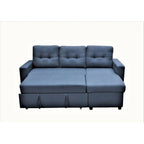 US Pride Furniture 79.92 inch Convertible L-Shaped Sectional Sleeper Sofa Bed Stylish Apartment Furniture