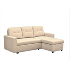 US Pride Furniture 79.92 inch Convertible L-Shaped Sectional Sleeper Sofa Bed Stylish Apartment Furniture