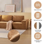 Modular L Shaped Sectional Sofa,Luxury Floor Couch Set,Upholstered Indoor Furniture,Foam-Filled Sleeper Sofa Bed