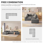 Modular L Shaped Sectional Sofa,Luxury Floor Couch Set,Upholstered Indoor Furniture,Foam-Filled Sleeper Sofa Bed