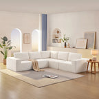 Modular L Shaped Sectional Sofa,Luxury Floor Couch Set,Upholstered Indoor Furniture,Foam-Filled Sleeper Sofa Bed