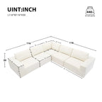 Modular L Shaped Sectional Sofa,Luxury Floor Couch Set,Upholstered Indoor Furniture,Foam-Filled Sleeper Sofa Bed