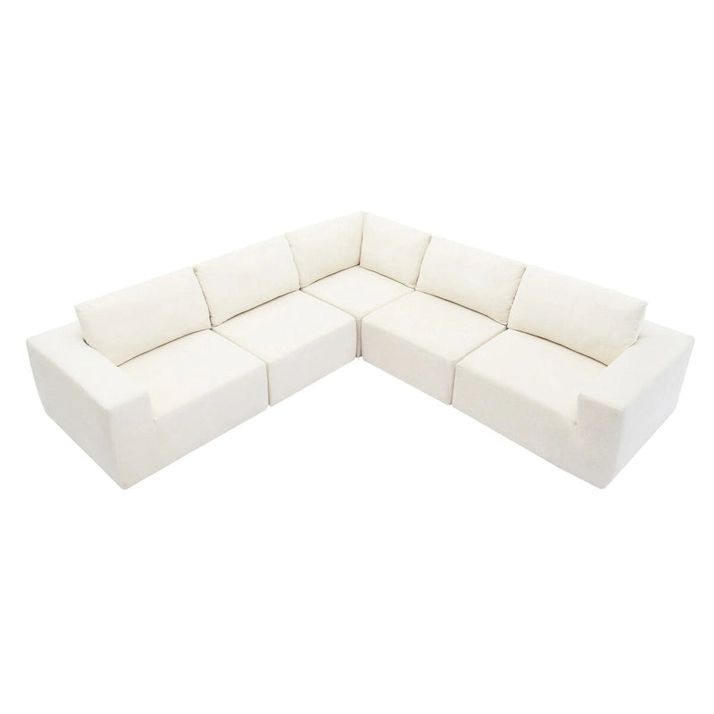 Modular L Shaped Sectional Sofa,Luxury Floor Couch Set,Upholstered Indoor Furniture,Foam-Filled Sleeper Sofa Bed
