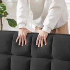 3 in 1 Convertible Velvet Sofa Couch w/Pullout Bed and Reclining Backres
