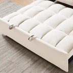 3 in 1 Convertible Velvet Sofa Couch w/Pullout Bed and Reclining Backres