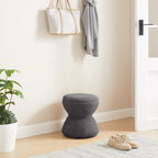 VANOMi Djembe Boucle Upholstered Ottoman with Swivel Base, Pouf, Swivel Vanity Stool for Living Room, Walk-in Closet