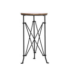 Round Metal Side Table with Claw Feet