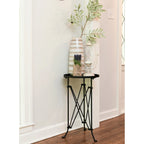 Round Metal Side Table with Claw Feet