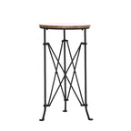 Round Metal Side Table with Claw Feet