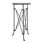 Round Metal Side Table with Claw Feet