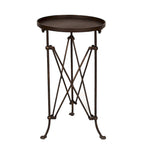 Round Metal Side Table with Claw Feet
