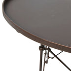 Round Metal Side Table with Claw Feet