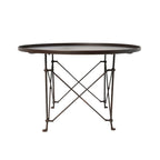 Round Metal Side Table with Claw Feet
