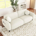 Modern Upholstered Sofa with Metal Base, Luxury Loveseat Sofa for Living Room, Reception