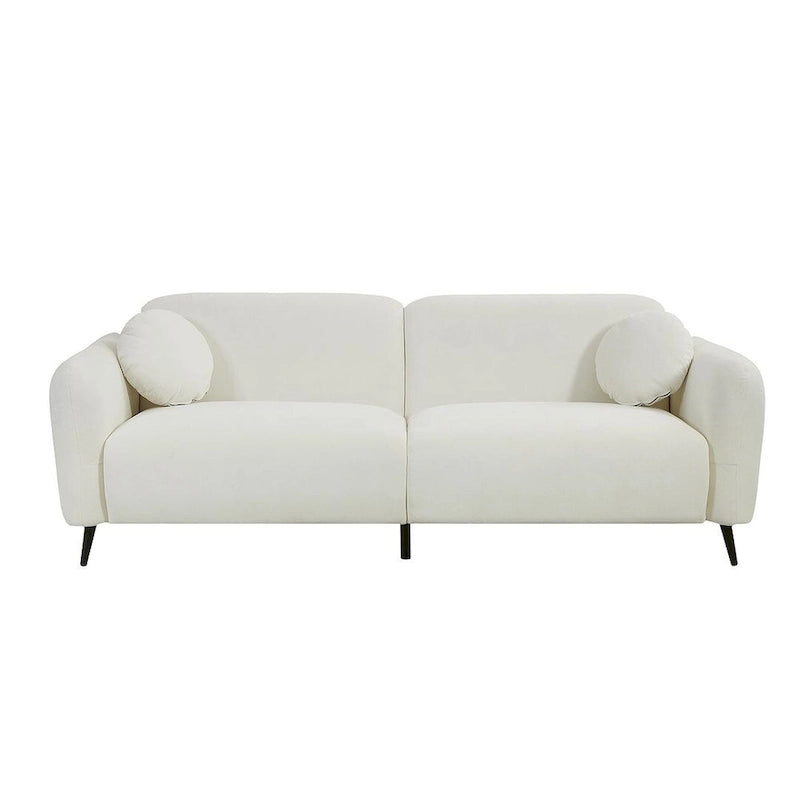 Modern Upholstered Sofa with Metal Base, Luxury Loveseat Sofa for Living Room, Reception