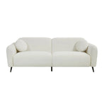 Modern Upholstered Sofa with Metal Base, Luxury Loveseat Sofa for Living Room, Reception