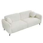 Modern Upholstered Sofa with Metal Base, Luxury Loveseat Sofa for Living Room, Reception