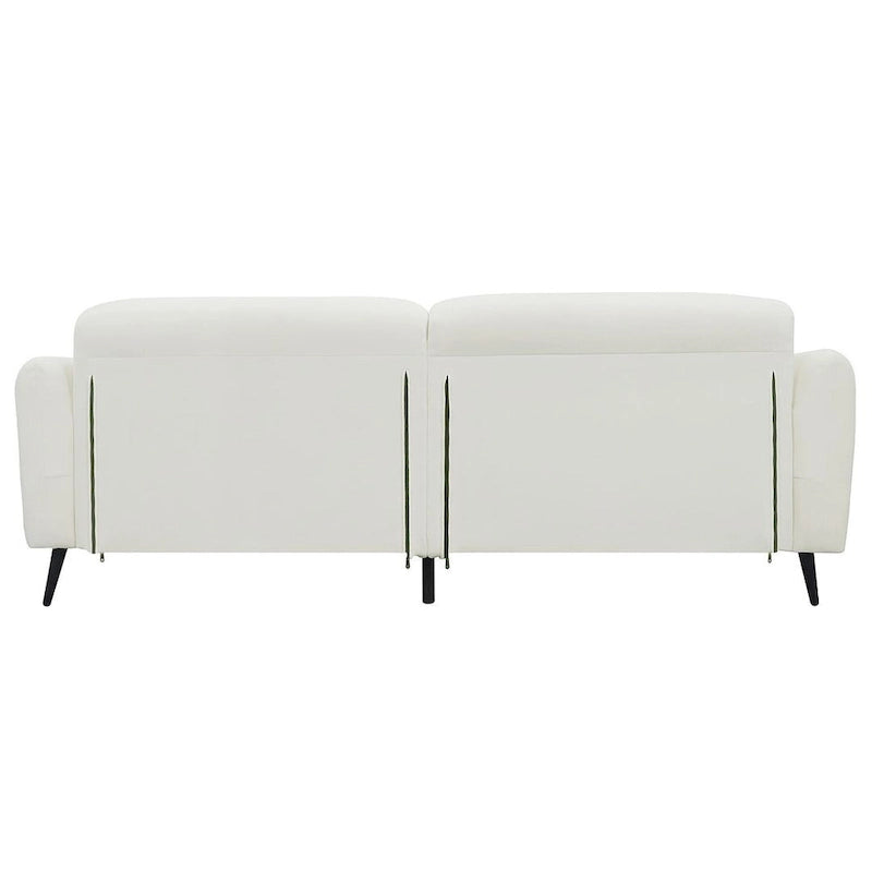 Modern Upholstered Sofa with Metal Base, Luxury Loveseat Sofa for Living Room, Reception