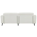 Modern Upholstered Sofa with Metal Base, Luxury Loveseat Sofa for Living Room, Reception