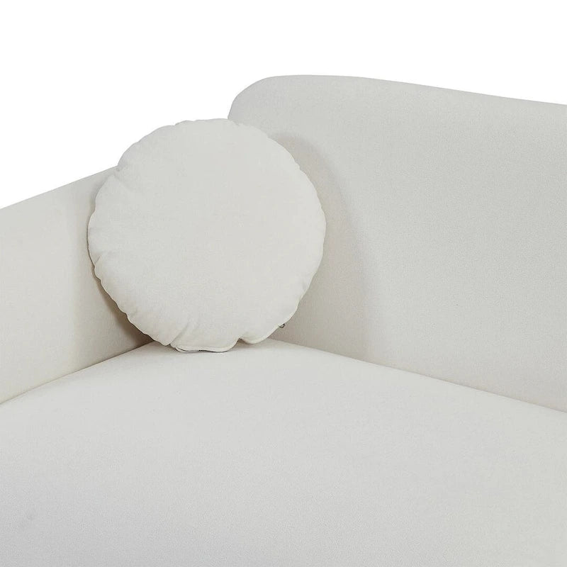 Modern Upholstered Sofa with Metal Base, Luxury Loveseat Sofa for Living Room, Reception