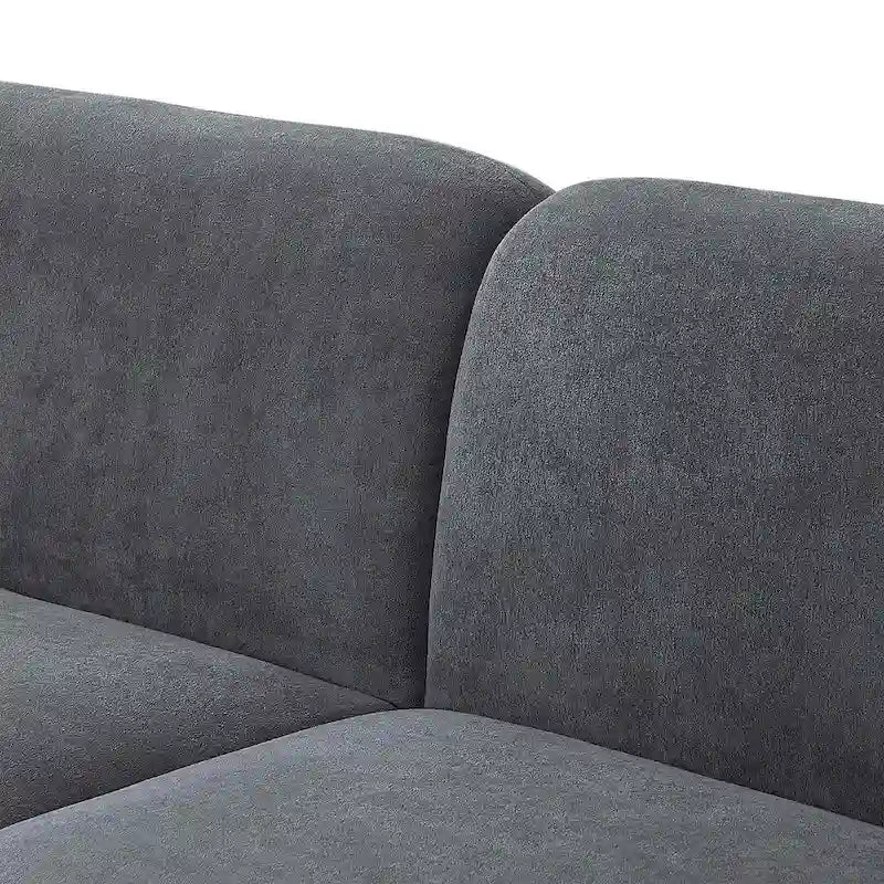 Modern Upholstered Sofa with Metal Base, Luxury Loveseat Sofa for Living Room, Reception