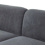 Modern Upholstered Sofa with Metal Base, Luxury Loveseat Sofa for Living Room, Reception