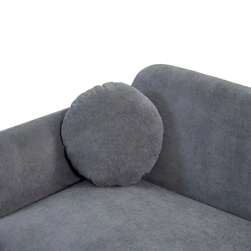 Modern Upholstered Sofa with Metal Base, Luxury Loveseat Sofa for Living Room, Reception