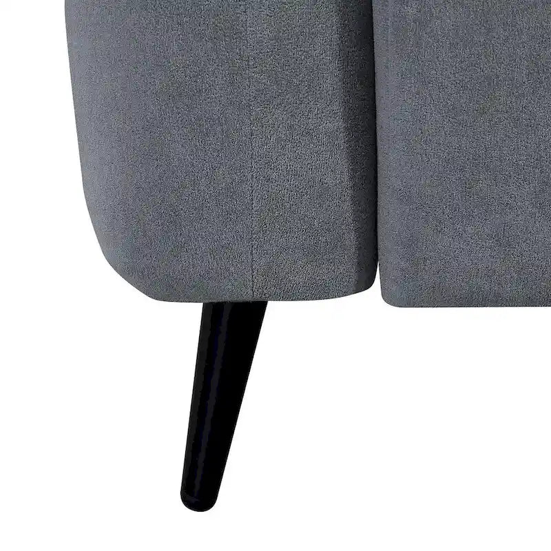 Modern Upholstered Sofa with Metal Base, Luxury Loveseat Sofa for Living Room, Reception