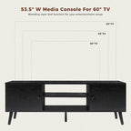 TV Stand for 55 60 inch Television, Entertainment Center with 2 Cabinet Media Console Table, Living Room, Bedroom Furniture
