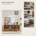 TV Stand for 55 60 inch Television, Entertainment Center with 2 Cabinet Media Console Table, Living Room, Bedroom Furniture