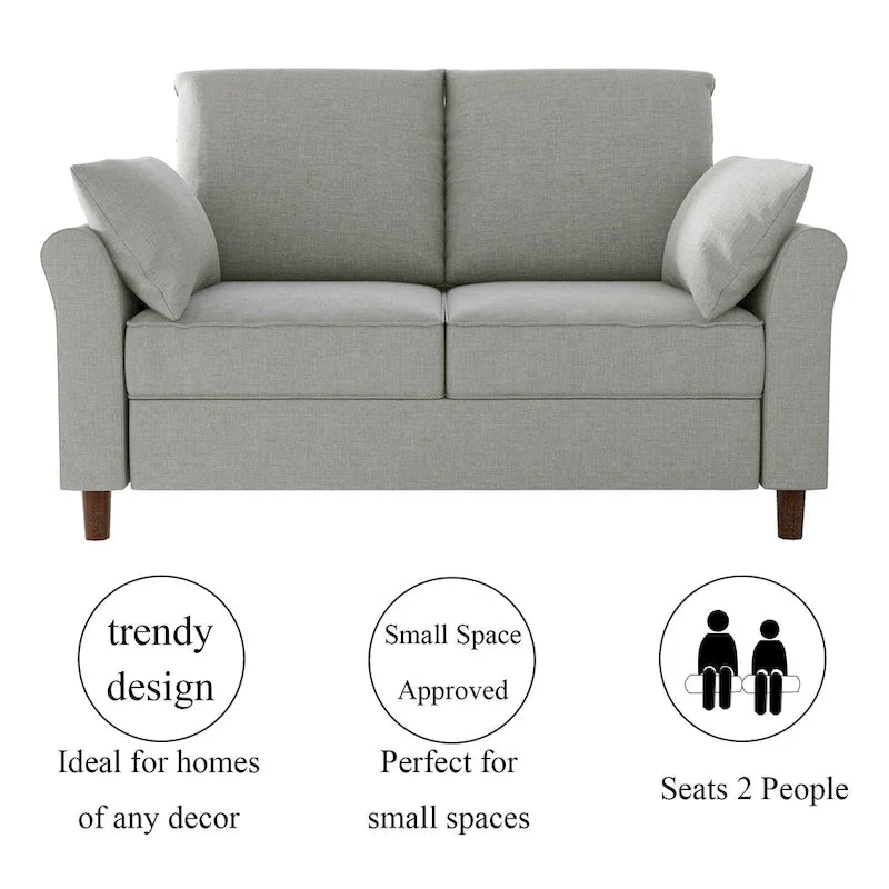 Polyester 3-Seat and 2-Seat Sofa with Cushions