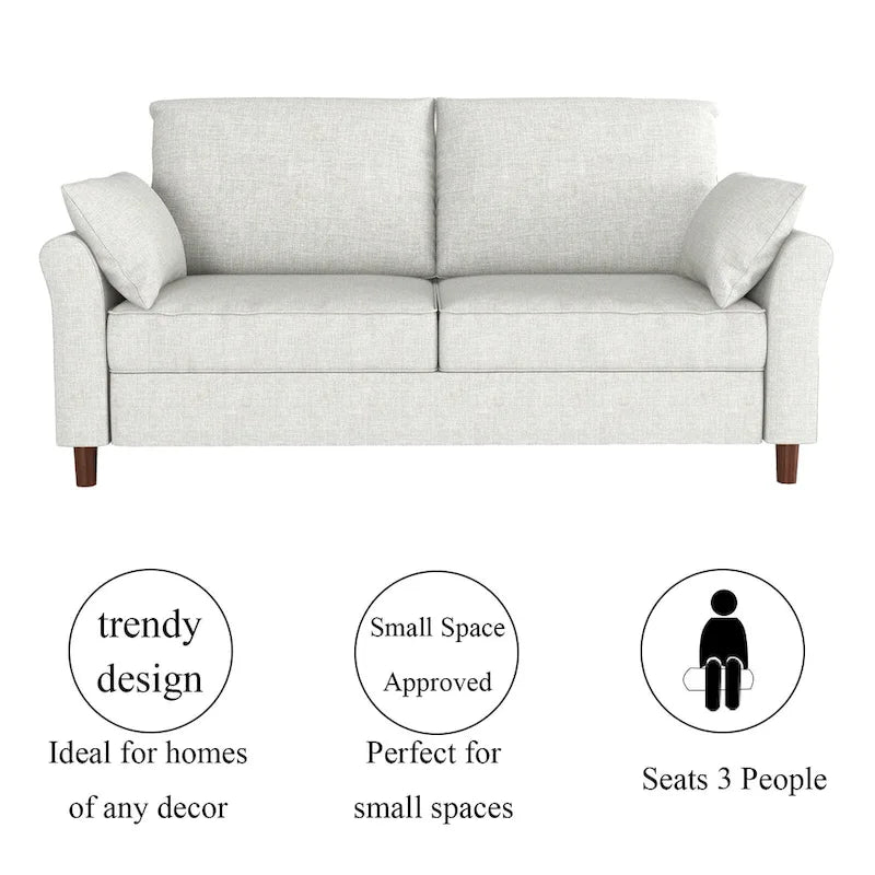 Polyester 3-Seat and 2-Seat Sofa with Cushions