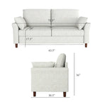 Polyester 3-Seat and 2-Seat Sofa with Cushions