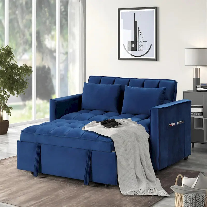 66.25  Velvet Sofa - 66.25  W X 34  D