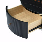 31.5  Modern Round Coffee Table with Large Drawer Storage