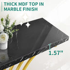 Moasis 39  Modern Faux Marble Console Table with Gold Base, Entryway Sofa Table for Living Room