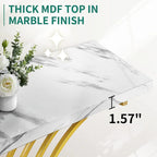 Moasis 39  Modern Faux Marble Console Table with Gold Base, Entryway Sofa Table for Living Room