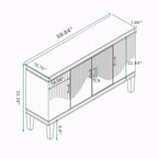 Large 4-Door Cabinet for Living Room, Kitchen, Bedroom, Hallway