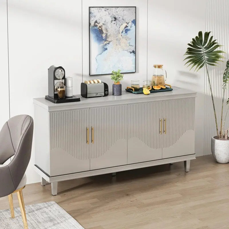 Large 4-Door Cabinet for Living Room, Kitchen, Bedroom, Hallway
