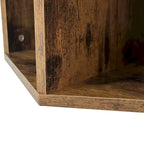 Hexagonal Small Coffee Table with Storage, Unique Modern Coffee Table for Living Room and Office, for Small Spaces