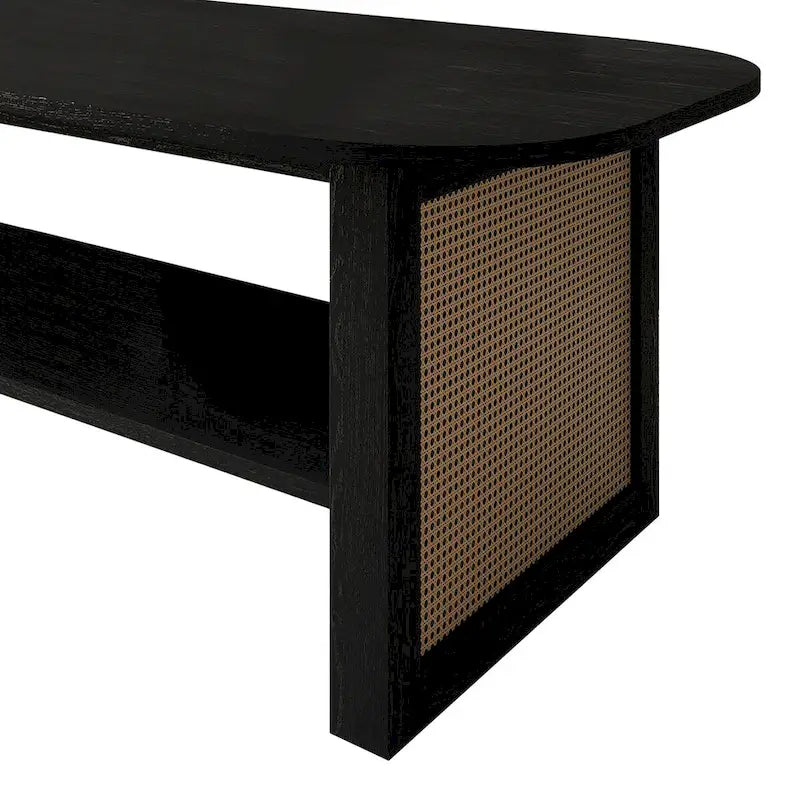 CraftPorch Mid-Century Modern Black Coffee Table