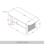 CraftPorch Mid-Century Modern Black Coffee Table