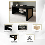 CraftPorch Mid-Century Modern Black Coffee Table