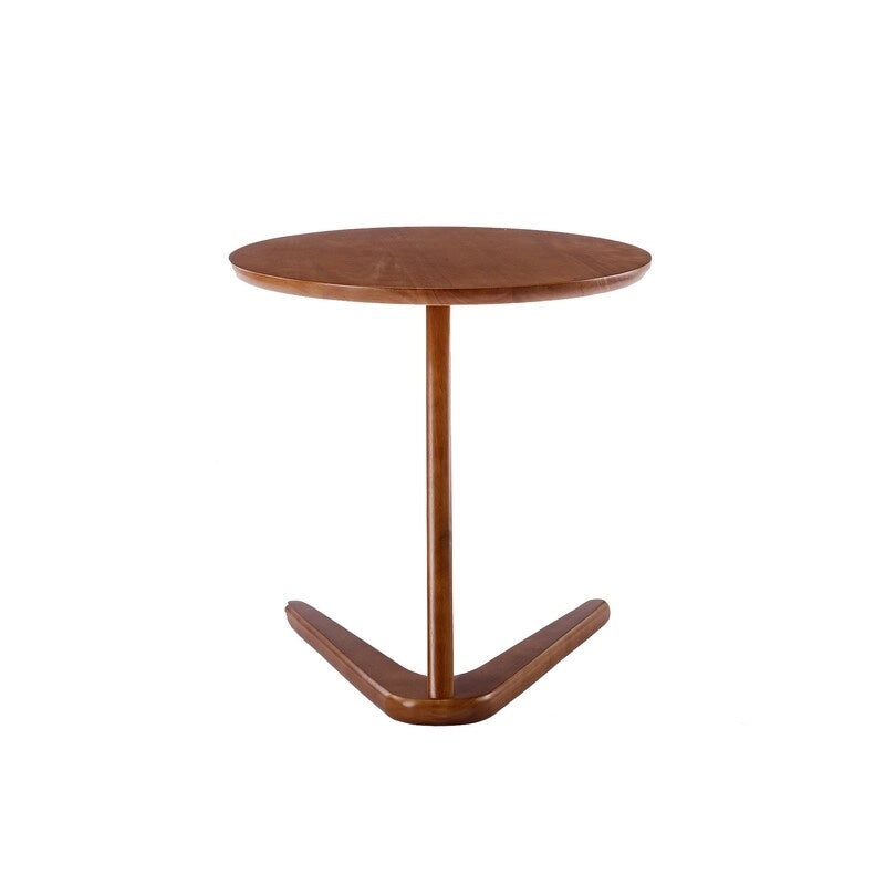 SEYNAR Modern Solid Wood Versatile Round Side Table or Small Accent Piece